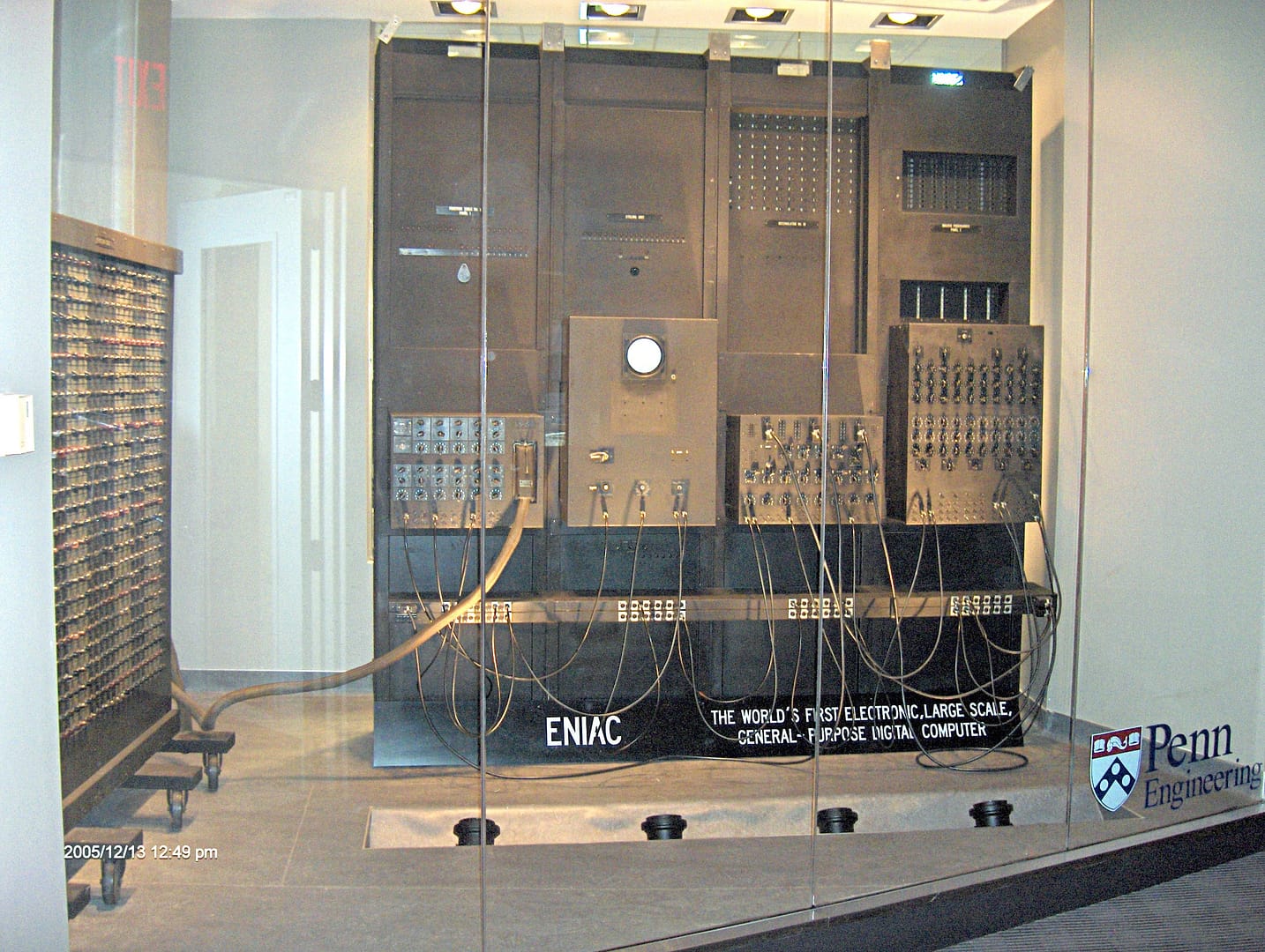 A photograph of the tube based programmable calculator ENIAC
