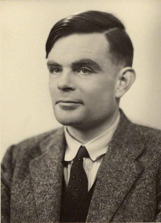Photograph of Alan Turing, father of the Enigma machine in WWII and major contributor to the field of computer sicence and artificial intelligence.